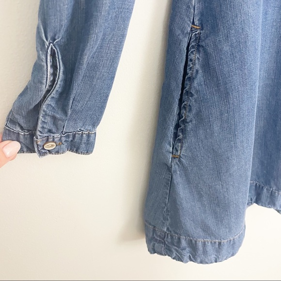 Cloth & Stone Women's Acata Chambray Denim Tunic Dress Boho Size Small - Picture 7 of 12